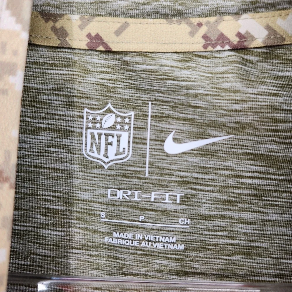 NFL Nike Dri Fit Long Sleeve Pullover Small Carolina Panthers Salute To Service